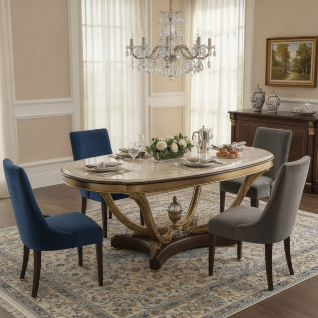 EKAR Lafayette Carved Dining Table | French Classic Solid Wood Dining Room Table,EKAR FURNITURE CO.,LTD,EKAR Lafayette Carved Dining Table | French Classic Solid Wood Dining Room Table,foshan furniture factory,custom Furniture factory,china furniture factory