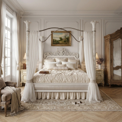 EKAR Chateau de Reve Bed | French Classic Upholstered Wingback Bed,MY SHOP,EKAR Chateau de Reve Bed | French Classic Upholstered Wingback Bed,foshan furniture factory,custom Furniture factory,china furniture factory