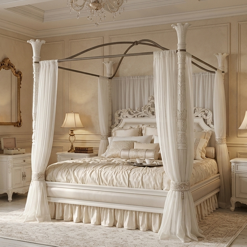 EKAR Chateau de Reve Bed | French Classic Upholstered Wingback Bed,MY SHOP,EKAR Chateau de Reve Bed | French Classic Upholstered Wingback Bed,foshan furniture factory,custom Furniture factory,china furniture factory