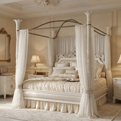 EKAR Chateau de Reve Bed | French Classic Upholstered Wingback Bed,MY SHOP,EKAR Chateau de Reve Bed | French Classic Upholstered Wingback Bed,foshan furniture factory,custom Furniture factory,china furniture factory