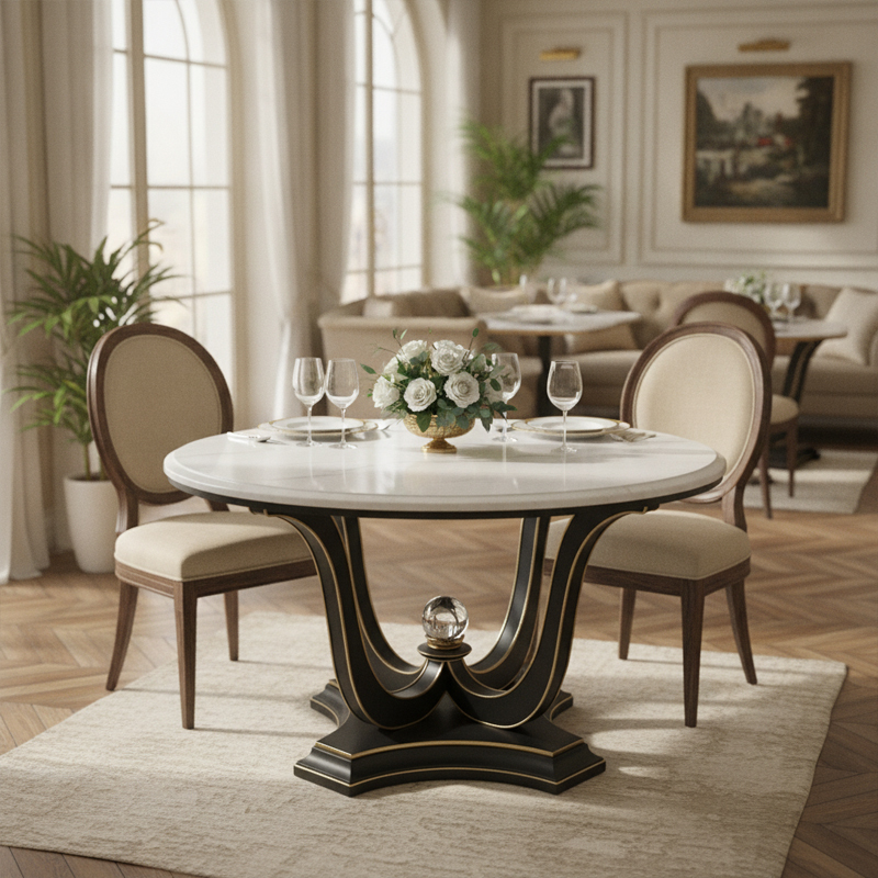 EKAR Elysee Royale Pedestal Dining Table | French Classic Carved Solid Wood,EKAR FURNITURE CO.,LTD,EKAR Elysee Royale Pedestal Dining Table | French Classic Carved Solid Wood,foshan furniture factory,custom Furniture factory,china furniture factory