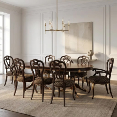 Marquise Regency Upholstered Dining Armchair | Luxury French Classical Hand-Carved Chair - EKAR,EKAR FURNITURE CO.,LTD,Marquise Regency Upholstered Dining Armchair | Luxury French Classical Hand-Carved Chair - EKAR,foshan furniture factory,custom Furniture factory,china furniture factory