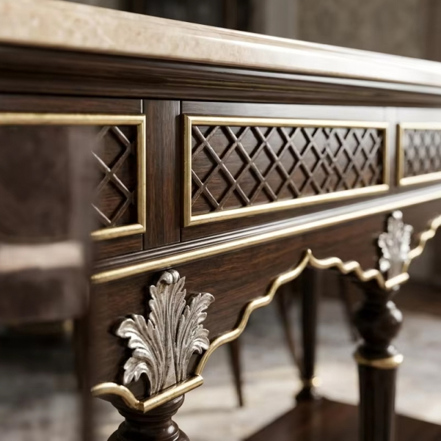 Aurelian Regency Marble-Top Sideboard | Luxury French Classical Dining Buffet - EKAR,EKAR FURNITURE CO.,LTD,Aurelian Regency Marble-Top Sideboard | Luxury French Classical Dining Buffet - EKAR,foshan furniture factory,custom Furniture factory,china furniture factory