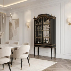 Royal Marquise French Classical Glass Wine Cabinet | Luxury Dining Display Vitrine - EKAR,EKAR FURNITURE CO.,LTD,Royal Marquise French Classical Glass Wine Cabinet | Luxury Dining Display Vitrine - EKAR,foshan furniture factory,custom Furniture factory,china furniture factory