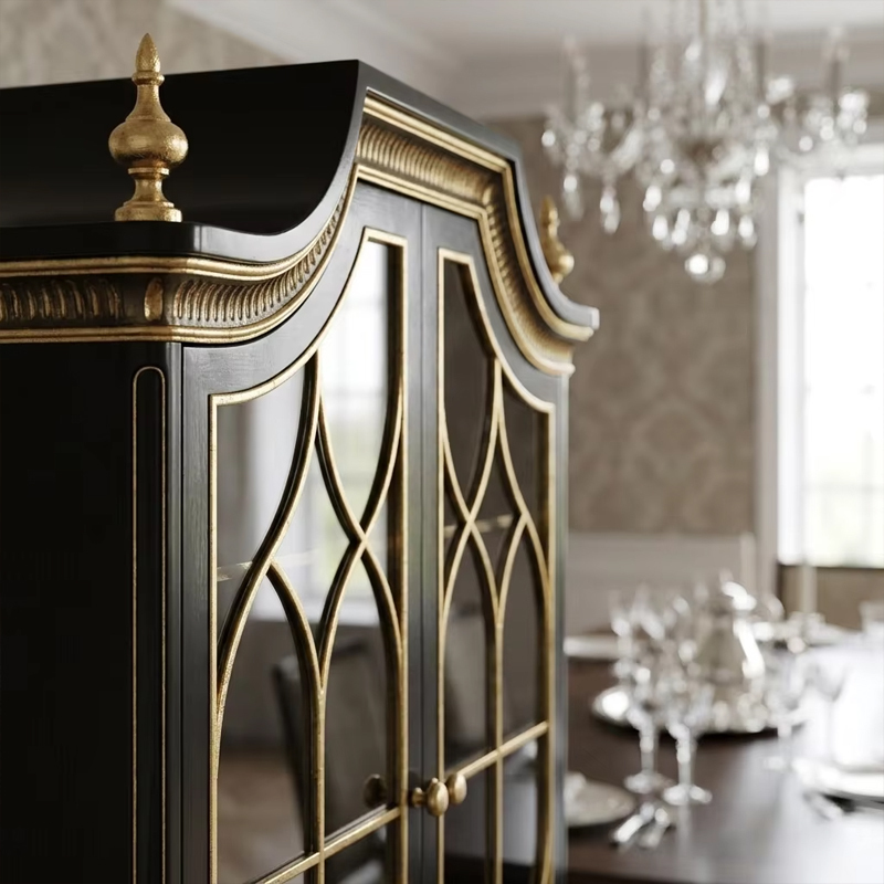 Royal Marquise French Classical Glass Wine Cabinet | Luxury Dining Display Vitrine - EKAR,EKAR FURNITURE CO.,LTD,Royal Marquise French Classical Glass Wine Cabinet | Luxury Dining Display Vitrine - EKAR,foshan furniture factory,custom Furniture factory,china furniture factory