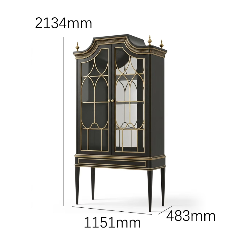 Royal Marquise French Classical Glass Wine Cabinet | Luxury Dining Display Vitrine - EKAR,EKAR FURNITURE CO.,LTD,Royal Marquise French Classical Glass Wine Cabinet | Luxury Dining Display Vitrine - EKAR,foshan furniture factory,custom Furniture factory,china furniture factory