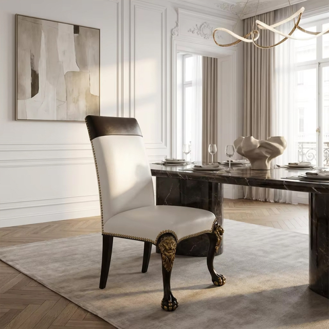 Sovereign Lion Claw Luxury Dining Chair | French Classical Upholstered Seating - EKAR,EKAR FURNITURE CO.,LTD,Sovereign Lion Claw Luxury Dining Chair | French Classical Upholstered Seating - EKAR,foshan furniture factory,custom Furniture factory,china furniture factory