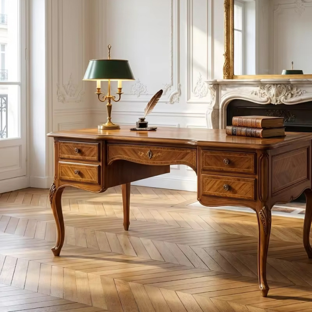 Chateau Provincial Executive Writing Desk | Luxury French Classical Study Furniture - EKAR,EKAR FURNITURE CO.,LTD,Chateau Provincial Executive Writing Desk | Luxury French Classical Study Furniture - EKAR,foshan furniture factory,custom Furniture factory,china furniture factory
