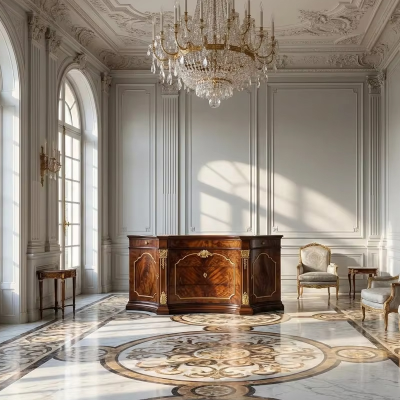 Versailles Serpentine Burl-Wood Sideboard | Luxury French Classical Dining Buffet - EKAR,EKAR FURNITURE CO.,LTD,Versailles Serpentine Burl-Wood Sideboard | Luxury French Classical Dining Buffet - EKAR,foshan furniture factory,custom Furniture factory,china furniture factory