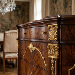 Versailles Serpentine Burl-Wood Sideboard | Luxury French Classical Dining Buffet - EKAR,EKAR FURNITURE CO.,LTD,Versailles Serpentine Burl-Wood Sideboard | Luxury French Classical Dining Buffet - EKAR,foshan furniture factory,custom Furniture factory,china furniture factory