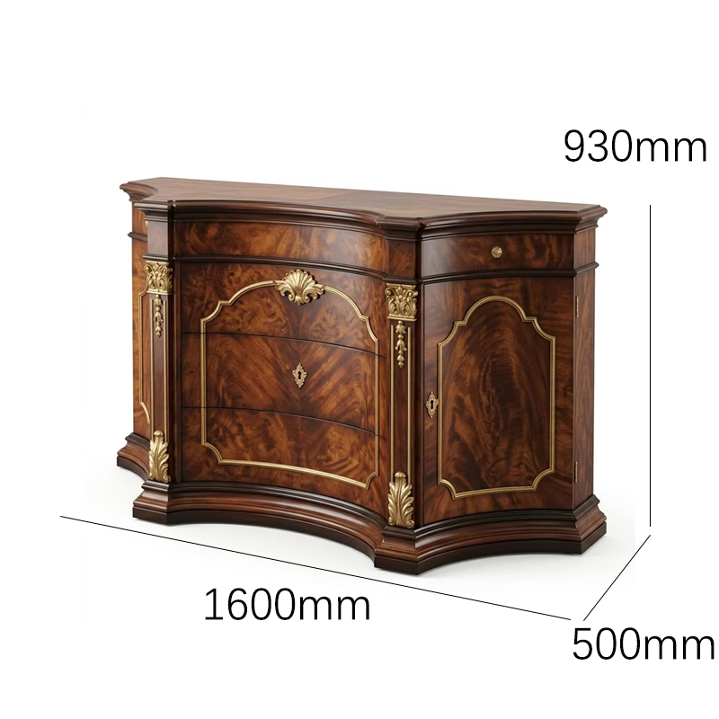 Versailles Serpentine Burl-Wood Sideboard | Luxury French Classical Dining Buffet - EKAR,EKAR FURNITURE CO.,LTD,Versailles Serpentine Burl-Wood Sideboard | Luxury French Classical Dining Buffet - EKAR,foshan furniture factory,custom Furniture factory,china furniture factory