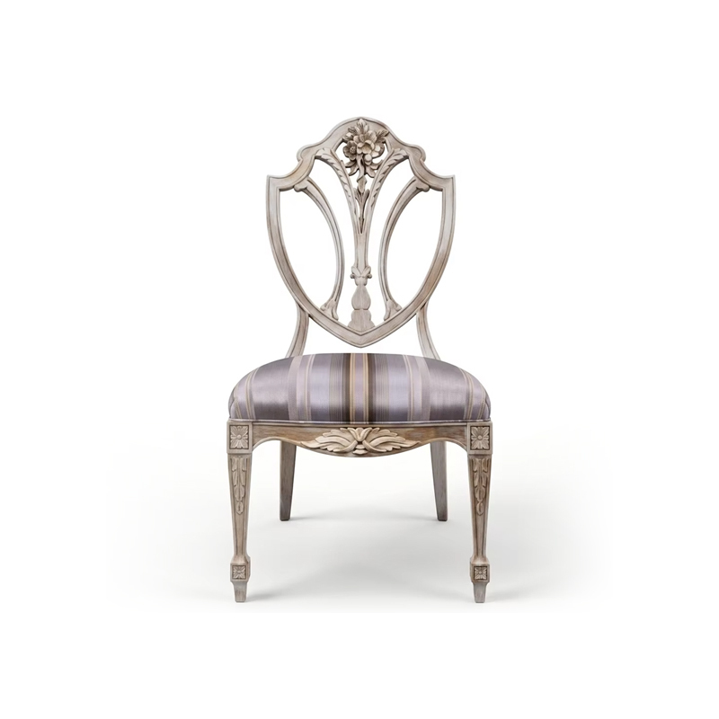 Lyric Floral Shield-Back Dining Chair | Luxury Neoclassical French Seating - EKAR,EKAR FURNITURE CO.,LTD,Lyric Floral Shield-Back Dining Chair | Luxury Neoclassical French Seating - EKAR,foshan furniture factory,custom Furniture factory,china furniture factory