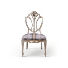 Lyric Floral Shield-Back Dining Chair | Luxury Neoclassical French Seating - EKAR,EKAR FURNITURE CO.,LTD,Lyric Floral Shield-Back Dining Chair | Luxury Neoclassical French Seating - EKAR,foshan furniture factory,custom Furniture factory,china furniture factory