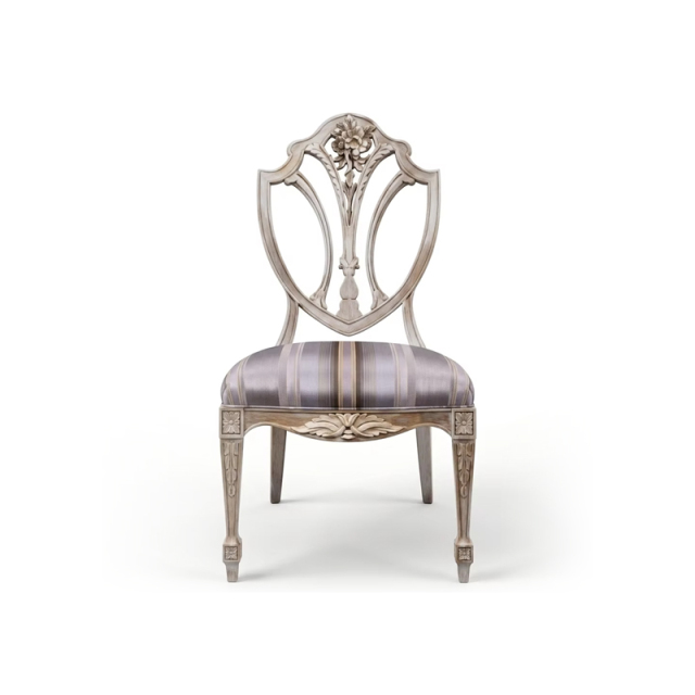 Lyric Floral Shield-Back Dining Chair | Luxury Neoclassical French Seating - EKAR,EKAR FURNITURE CO.,LTD,Lyric Floral Shield-Back Dining Chair | Luxury Neoclassical French Seating - EKAR,foshan furniture factory,custom Furniture factory,china furniture factory