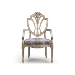 Lyric Floral Shield-Back Dining Chair | Luxury Neoclassical French Seating - EKAR,EKAR FURNITURE CO.,LTD,Lyric Floral Shield-Back Dining Chair | Luxury Neoclassical French Seating - EKAR,foshan furniture factory,custom Furniture factory,china furniture factory