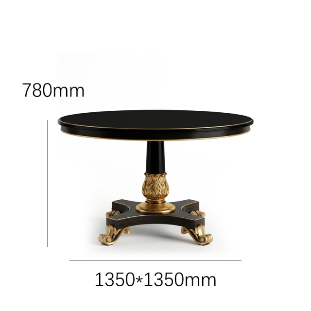 Augustus Neoclassical Round Pedestal Dining Table | Luxury French Gilded Furniture - EKAR,EKAR FURNITURE CO.,LTD,Augustus Neoclassical Round Pedestal Dining Table | Luxury French Gilded Furniture - EKAR,foshan furniture factory,custom Furniture factory,china furniture factory