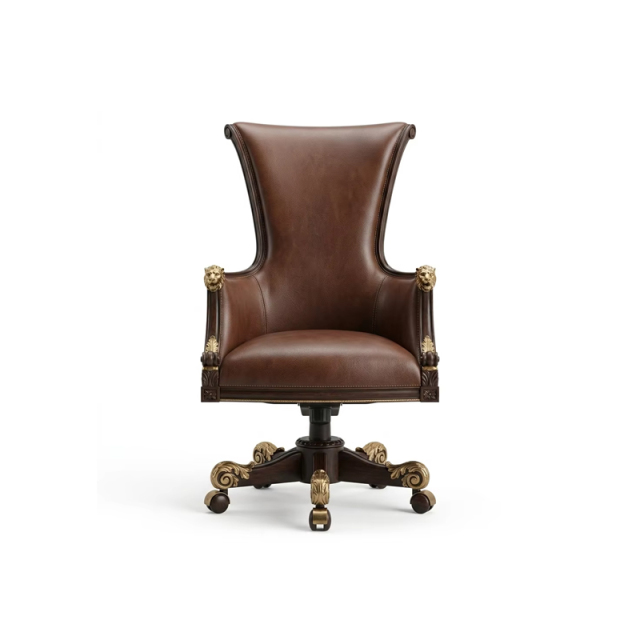 Sovereign Lion Wingback Executive Swivel Chair | Luxury Leather French Classical Office Chair - EKAR,EKAR FURNITURE CO.,LTD,Sovereign Lion Wingback Executive Swivel Chair | Luxury Leather French Classical Office Chair - EKAR,foshan furniture factory,custom Furniture factory,china furniture factory