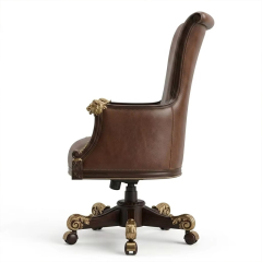 Sovereign Lion Wingback Executive Swivel Chair | Luxury Leather French Classical Office Chair - EKAR,EKAR FURNITURE CO.,LTD,Sovereign Lion Wingback Executive Swivel Chair | Luxury Leather French Classical Office Chair - EKAR,foshan furniture factory,custom Furniture factory,china furniture factory