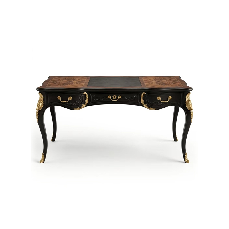 Sovereign Gilded Marquetry Executive Desk | Luxury French Classical Black Lacquer Writing Table - EKAR,EKAR FURNITURE CO.,LTD,Sovereign Gilded Marquetry Executive Desk | Luxury French Classical Black Lacquer Writing Table - EKAR,foshan furniture factory,custom Furniture factory,china furniture factory