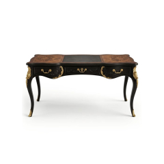 Sovereign Gilded Marquetry Executive Desk | Luxury French Classical Black Lacquer Writing Table - EKAR,EKAR FURNITURE CO.,LTD,Sovereign Gilded Marquetry Executive Desk | Luxury French Classical Black Lacquer Writing Table - EKAR,foshan furniture factory,custom Furniture factory,china furniture factory