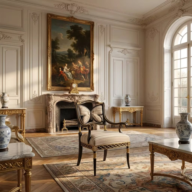 Papillon Butterfly-Back Luxury Accent Chair | French Classical Upholstered Armchair - EKAR,EKAR FURNITURE CO.,LTD,Papillon Butterfly-Back Luxury Accent Chair | French Classical Upholstered Armchair - EKAR,foshan furniture factory,custom Furniture factory,china furniture factory