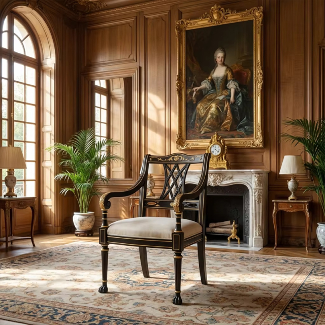 Regency Meander Luxury Accent Chair | French Classical Greco-Roman Armchair - EKAR,EKAR FURNITURE CO.,LTD,Regency Meander Luxury Accent Chair | French Classical Greco-Roman Armchair - EKAR,foshan furniture factory,custom Furniture factory,china furniture factory