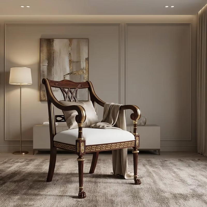 Regency Meander Luxury Accent Chair | French Classical Greco-Roman Armchair - EKAR,EKAR FURNITURE CO.,LTD,Regency Meander Luxury Accent Chair | French Classical Greco-Roman Armchair - EKAR,foshan furniture factory,custom Furniture factory,china furniture factory