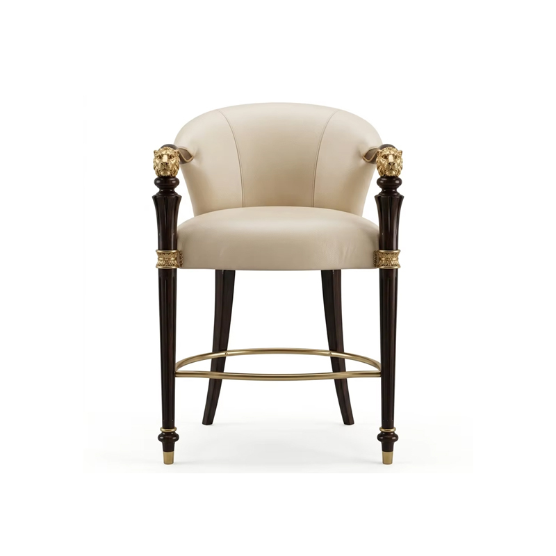 Imperial Lion Majesty Luxury Bar Stool | French Classical Leather &amp; Gold Seating - EKAR,EKAR FURNITURE CO.,LTD,Imperial Lion Majesty Luxury Bar Stool | French Classical Leather &amp; Gold Seating - EKAR,foshan furniture factory,custom Furniture factory,china furniture factory