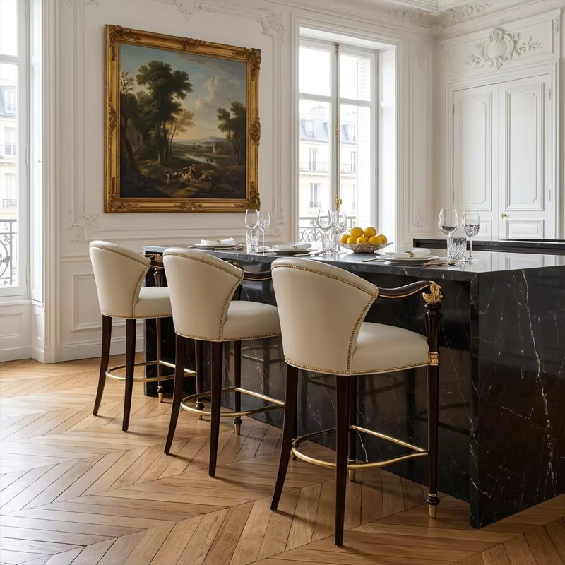 Imperial Lion Majesty Luxury Bar Stool | French Classical Leather &amp; Gold Seating - EKAR,EKAR FURNITURE CO.,LTD,Imperial Lion Majesty Luxury Bar Stool | French Classical Leather &amp; Gold Seating - EKAR,foshan furniture factory,custom Furniture factory,china furniture factory