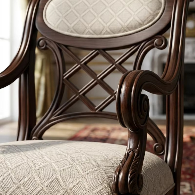 Meridian Regency Lattice-Back Armchair | Luxury French Classical Accent Seating - EKAR,EKAR FURNITURE CO.,LTD,Meridian Regency Lattice-Back Armchair | Luxury French Classical Accent Seating - EKAR,foshan furniture factory,custom Furniture factory,china furniture factory