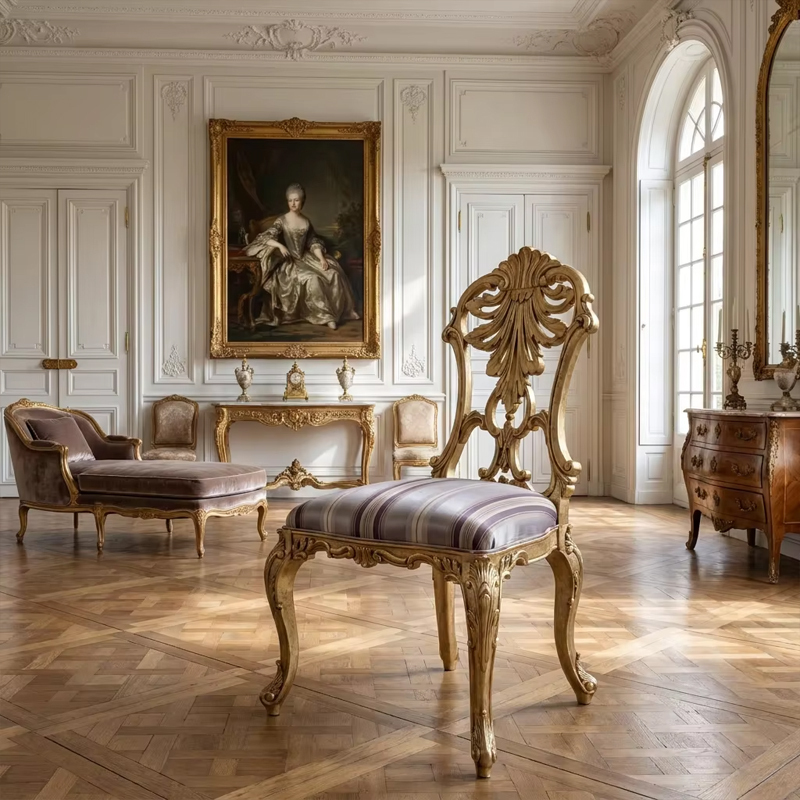 Seraphina Shell-Back Luxury Accent Chair | French Rococo Leisure Seating - EKAR,EKAR FURNITURE CO.,LTD,Seraphina Shell-Back Luxury Accent Chair | French Rococo Leisure Seating - EKAR,foshan furniture factory,custom Furniture factory,china furniture factory