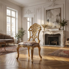Seraphina Shell-Back Luxury Accent Chair | French Rococo Leisure Seating - EKAR,EKAR FURNITURE CO.,LTD,Seraphina Shell-Back Luxury Accent Chair | French Rococo Leisure Seating - EKAR,foshan furniture factory,custom Furniture factory,china furniture factory