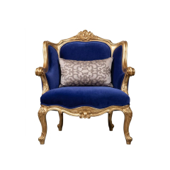Versailles Sapphire Velvet Wingback Bergere Chair | Luxury Gilded French Classical Armchair - EKAR,MY SHOP,Versailles Sapphire Velvet Wingback Bergere Chair | Luxury Gilded French Classical Armchair - EKAR,foshan furniture factory,custom Furniture factory,china furniture factory