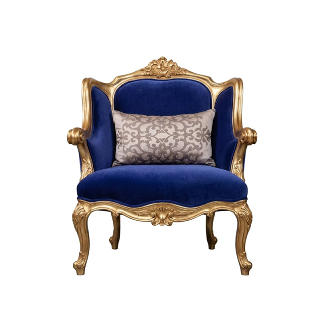 Versailles Sapphire Velvet Wingback Bergere Chair | Luxury Gilded French Classical Armchair - EKAR,MY SHOP,Versailles Sapphire Velvet Wingback Bergere Chair | Luxury Gilded French Classical Armchair - EKAR,foshan furniture factory,custom Furniture factory,china furniture factory