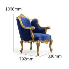 Versailles Sapphire Velvet Wingback Bergere Chair | Luxury Gilded French Classical Armchair - EKAR,MY SHOP,Versailles Sapphire Velvet Wingback Bergere Chair | Luxury Gilded French Classical Armchair - EKAR,foshan furniture factory,custom Furniture factory,china furniture factory