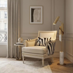 Zebra Muse Neoclassical Wingback Armchair | Luxury French Classical Accent Seating - EKAR,EKAR FURNITURE CO.,LTD,Zebra Muse Neoclassical Wingback Armchair | Luxury French Classical Accent Seating - EKAR,foshan furniture factory,custom Furniture factory,china furniture factory