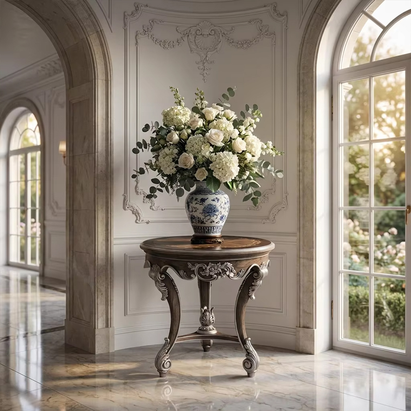 EKAR Furniture | Versailles Heritage Silver-Leaf Accent Table – Luxury French Classical Side Table,MY SHOP,EKAR Furniture | Versailles Heritage Silver-Leaf Accent Table – Luxury French Classical Side Table,foshan furniture factory,custom Furniture factory,china furniture factory