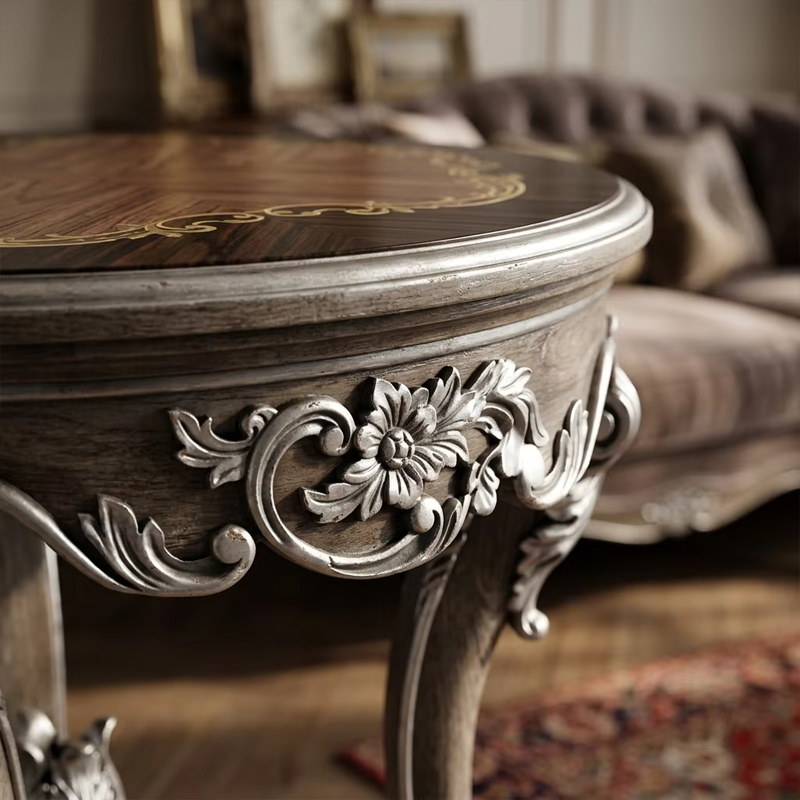 EKAR Furniture | Versailles Heritage Silver-Leaf Accent Table – Luxury French Classical Side Table,MY SHOP,EKAR Furniture | Versailles Heritage Silver-Leaf Accent Table – Luxury French Classical Side Table,foshan furniture factory,custom Furniture factory,china furniture factory