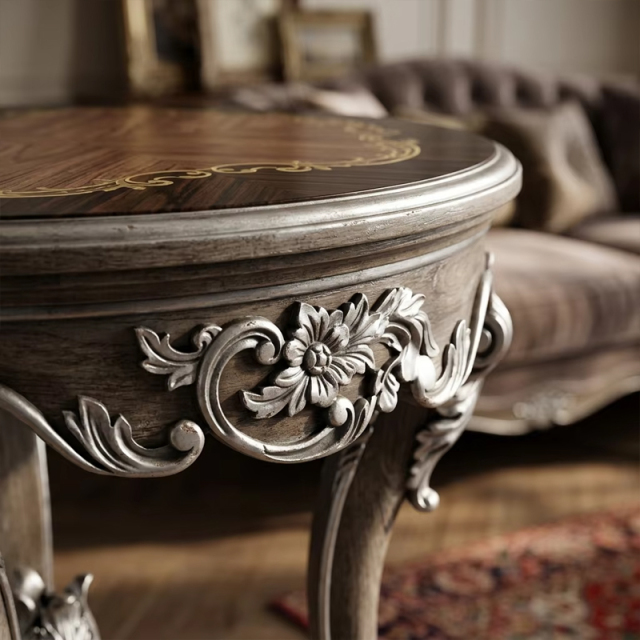 EKAR Furniture | Versailles Heritage Silver-Leaf Accent Table – Luxury French Classical Side Table,MY SHOP,EKAR Furniture | Versailles Heritage Silver-Leaf Accent Table – Luxury French Classical Side Table,foshan furniture factory,custom Furniture factory,china furniture factory