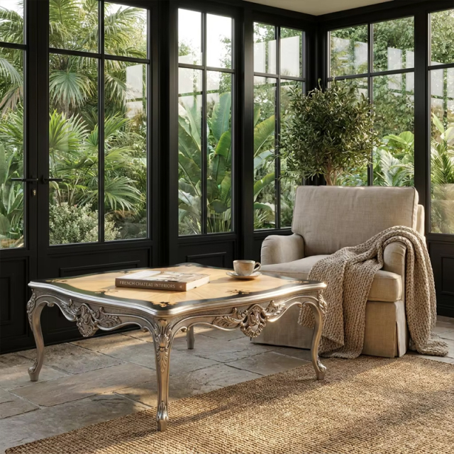 Versailles Sunburst Marquetry Coffee Table | Luxury French Classical Silver-Gilded Furniture - EKAR,MY SHOP,Versailles Sunburst Marquetry Coffee Table | Luxury French Classical Silver-Gilded Furniture - EKAR,foshan furniture factory,custom Furniture factory,china furniture factory