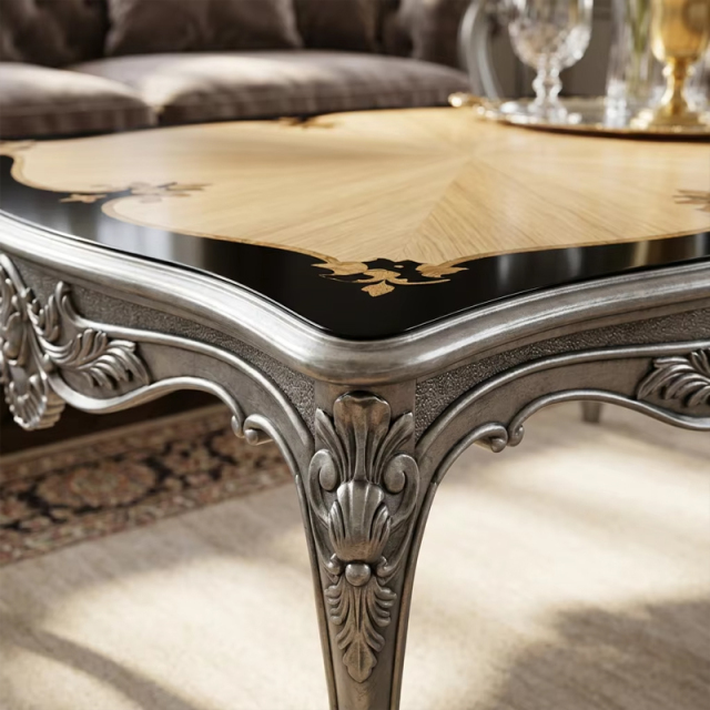 Versailles Sunburst Marquetry Coffee Table | Luxury French Classical Silver-Gilded Furniture - EKAR,MY SHOP,Versailles Sunburst Marquetry Coffee Table | Luxury French Classical Silver-Gilded Furniture - EKAR,foshan furniture factory,custom Furniture factory,china furniture factory