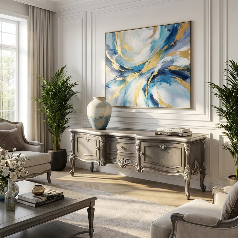 EKAR Furniture | Versailles Serenity Scalloped Media Sideboard – Luxury French Classical TV Stand,MY SHOP,EKAR Furniture | Versailles Serenity Scalloped Media Sideboard – Luxury French Classical TV Stand,foshan furniture factory,custom Furniture factory,china furniture factory