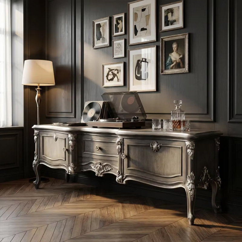 EKAR Furniture | Versailles Serenity Scalloped Media Sideboard – Luxury French Classical TV Stand,MY SHOP,EKAR Furniture | Versailles Serenity Scalloped Media Sideboard – Luxury French Classical TV Stand,foshan furniture factory,custom Furniture factory,china furniture factory