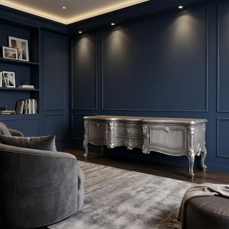 EKAR Furniture | Versailles Serenity Scalloped Media Sideboard – Luxury French Classical TV Stand,MY SHOP,EKAR Furniture | Versailles Serenity Scalloped Media Sideboard – Luxury French Classical TV Stand,foshan furniture factory,custom Furniture factory,china furniture factory