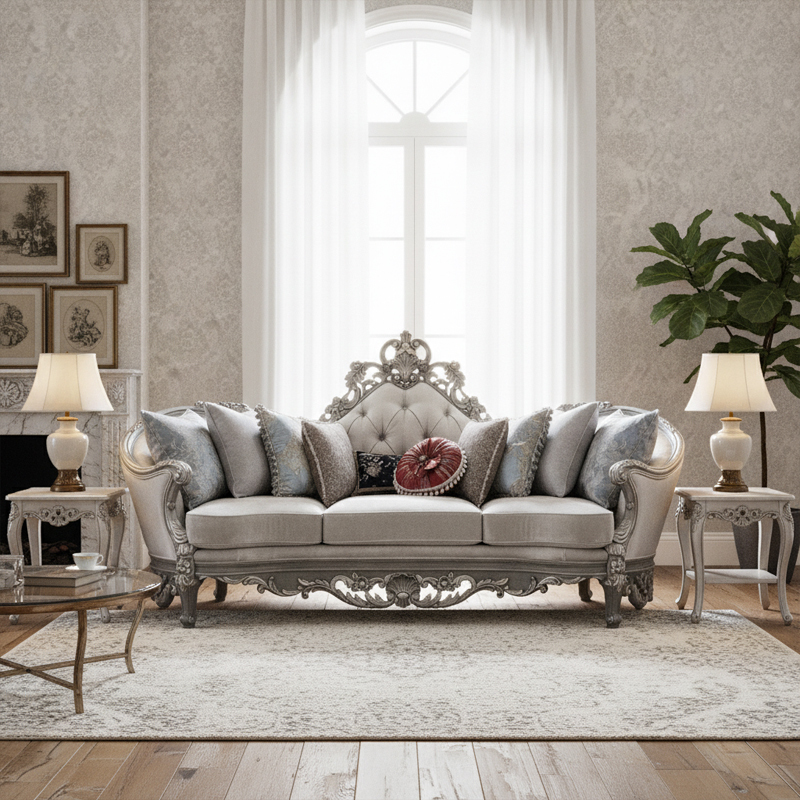 Versailles Majestic Gold-Leaf Tufted Bed | Luxury French Classical Master Furniture - EKAR FURNITURE,EKAR FURNITURE CO.,LTD,Versailles Majestic Gold-Leaf Tufted Bed | Luxury French Classical Master Furniture - EKAR FURNITURE,foshan furniture factory,custom Furniture factory,china furniture factory
