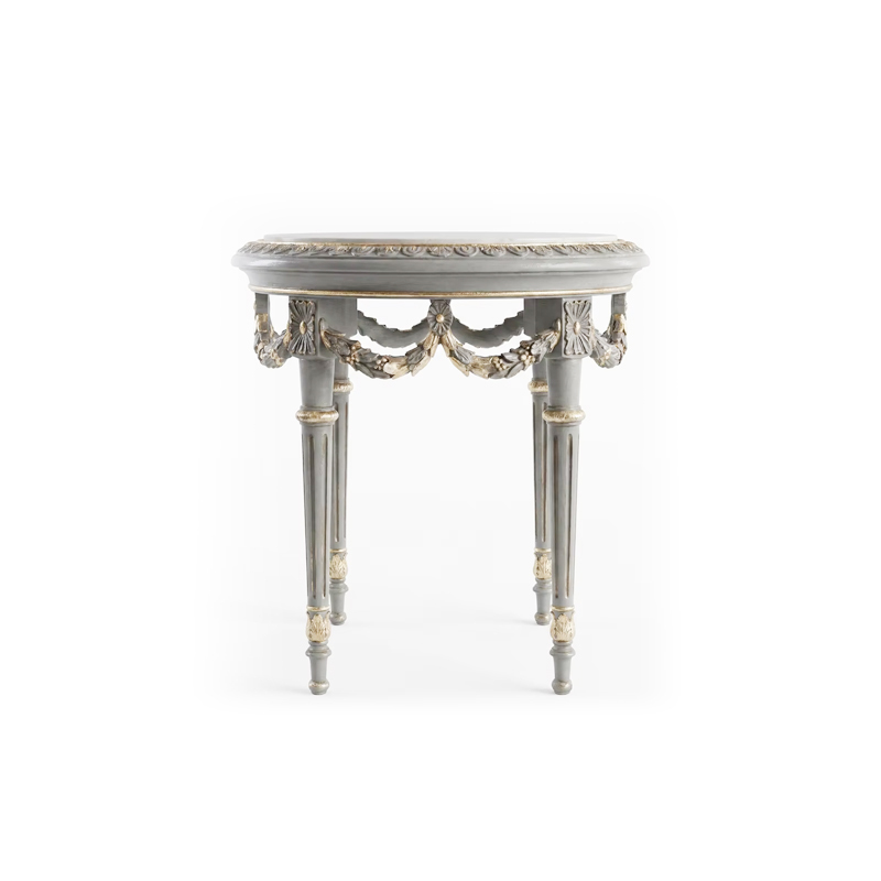 Aurelian Festoon Round Side Table | Luxury French Classical Neoclassical End Table - EKAR,MY SHOP,Aurelian Festoon Round Side Table | Luxury French Classical Neoclassical End Table - EKAR,foshan furniture factory,custom Furniture factory,china furniture factory