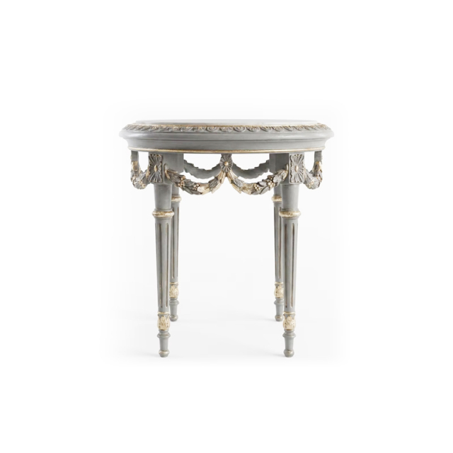 Aurelian Festoon Round Side Table | Luxury French Classical Neoclassical End Table - EKAR,MY SHOP,Aurelian Festoon Round Side Table | Luxury French Classical Neoclassical End Table - EKAR,foshan furniture factory,custom Furniture factory,china furniture factory