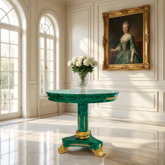 Emerald Regent Malachite Display Pedestal | Luxury French Classical Gilded Flower Stand - EKAR,EKAR FURNITURE CO.,LTD,Emerald Regent Malachite Display Pedestal | Luxury French Classical Gilded Flower Stand - EKAR,foshan furniture factory,custom Furniture factory,china furniture factory