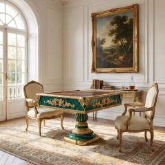 Emerald Empire Malachite Games Table | Luxury French Classical Gilded Strategy Table - EKAR,EKAR FURNITURE CO.,LTD,Emerald Empire Malachite Games Table | Luxury French Classical Gilded Strategy Table - EKAR,foshan furniture factory,custom Furniture factory,china furniture factory
