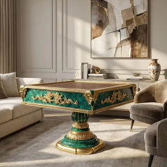 Emerald Empire Malachite Games Table | Luxury French Classical Gilded Strategy Table - EKAR,EKAR FURNITURE CO.,LTD,Emerald Empire Malachite Games Table | Luxury French Classical Gilded Strategy Table - EKAR,foshan furniture factory,custom Furniture factory,china furniture factory